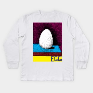 E is for Egg Kids Long Sleeve T-Shirt